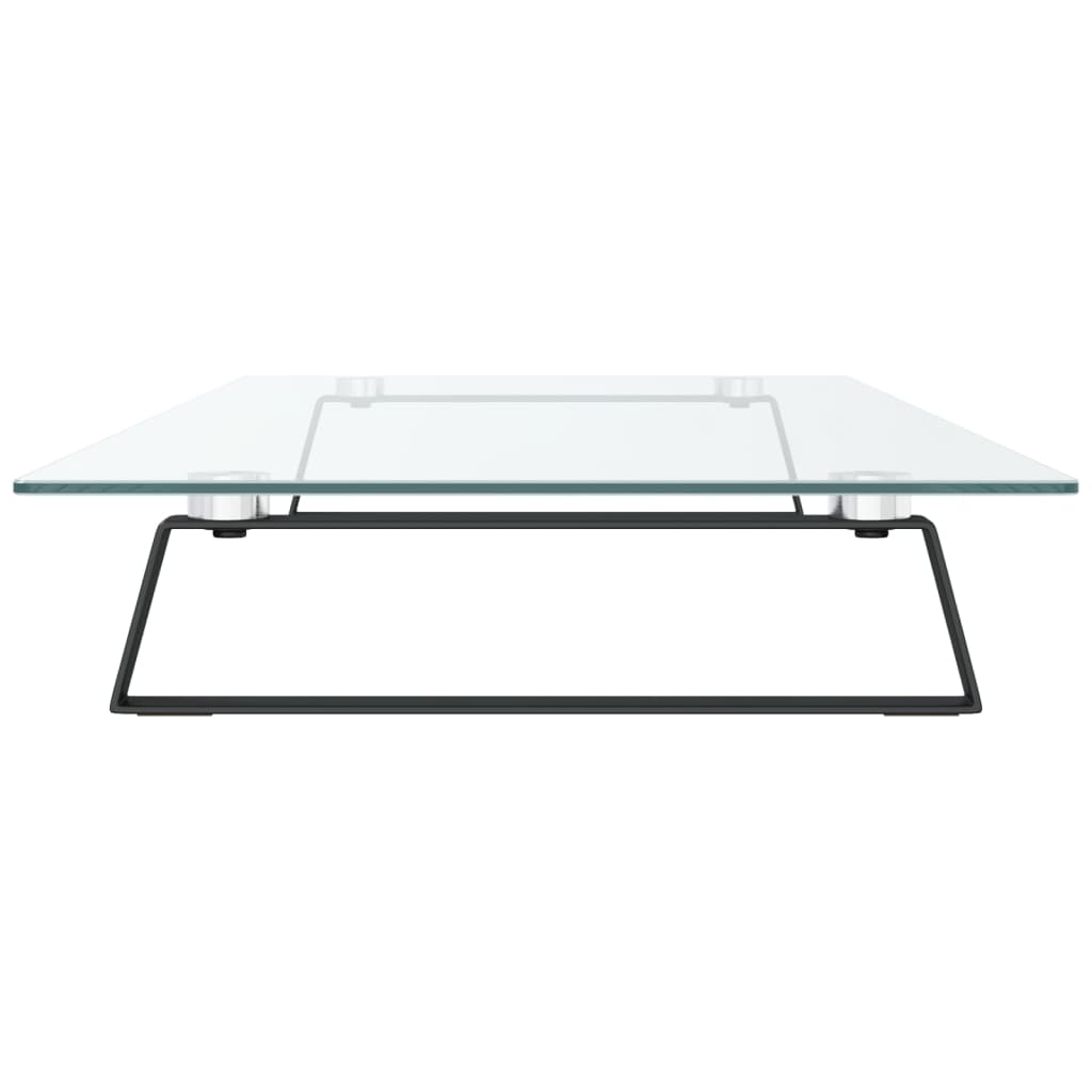 Monitor Stand Black 100x35x8 cm Tempered Glass and Metal