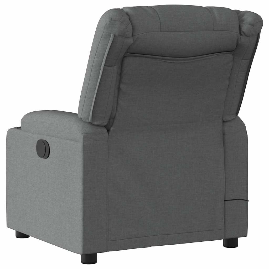 Electric Massage Recliner Chair Dark Grey Fabric