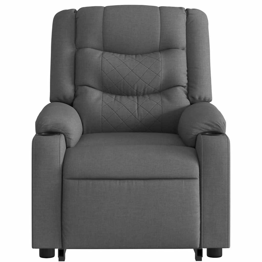 Electric Stand up Massage Recliner Chair Dark Grey Fabric