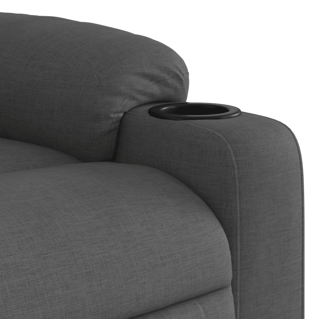 Electric Massage Recliner Chair Dark Grey Fabric