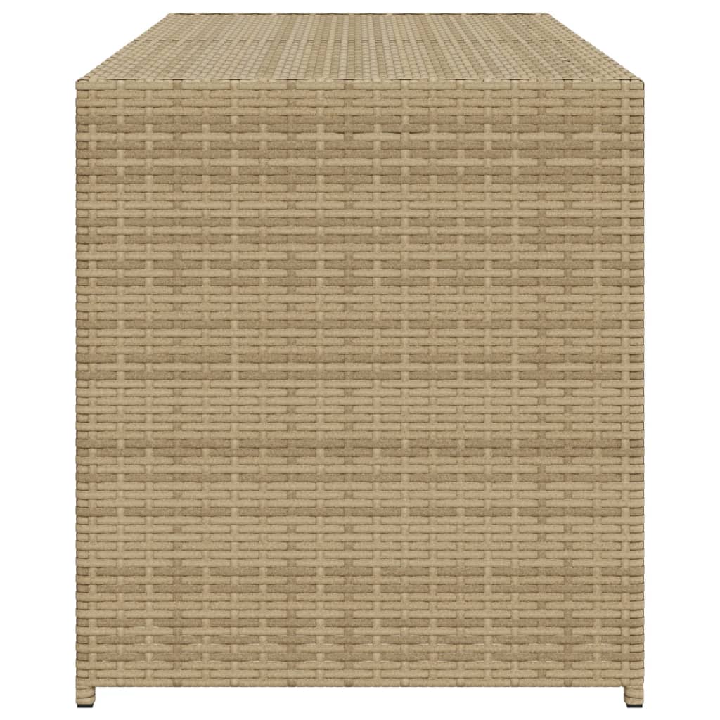 Garden Storage Box Mix Beige 283L Poly Rattan