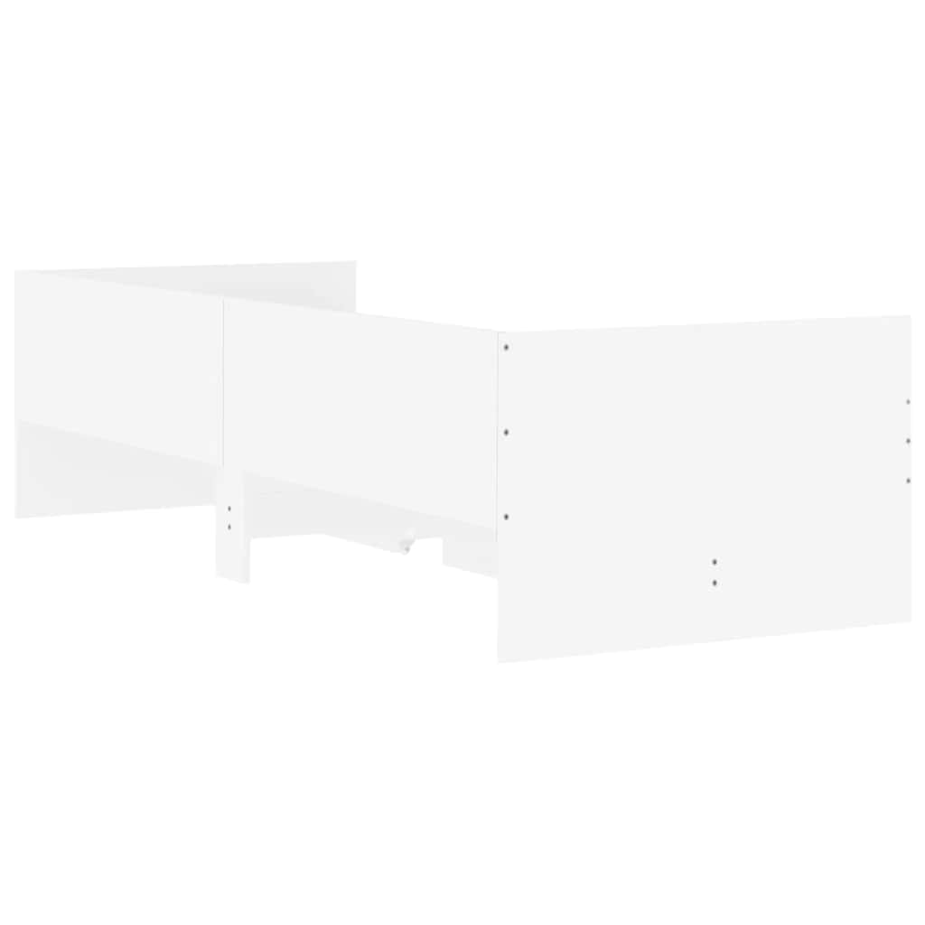 Bed Frame with Drawers without Mattress White 90x190 cm
