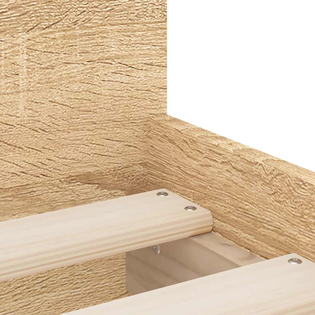 Bed Frame with Drawers without Mattress Sonoma Oak 90x190 cm