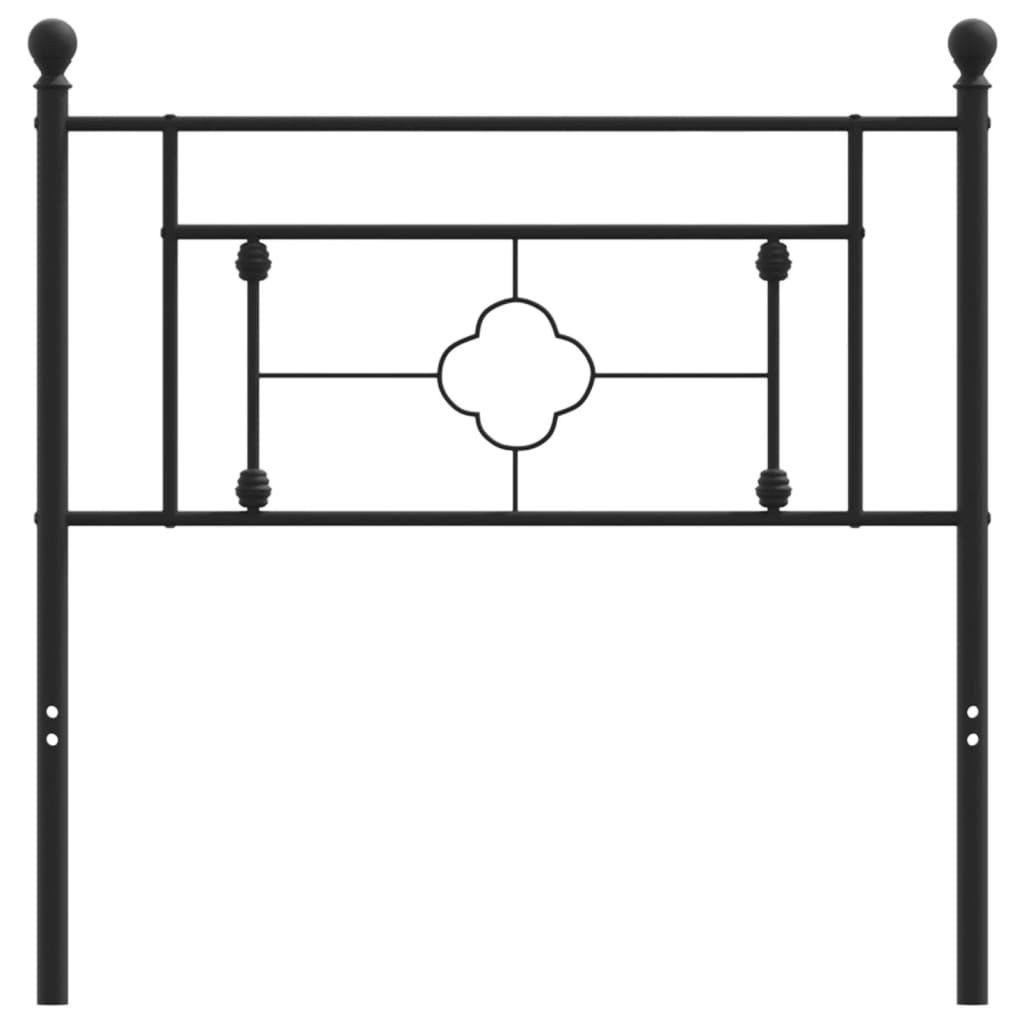 Metal Replace Headboard Black 90 cm
