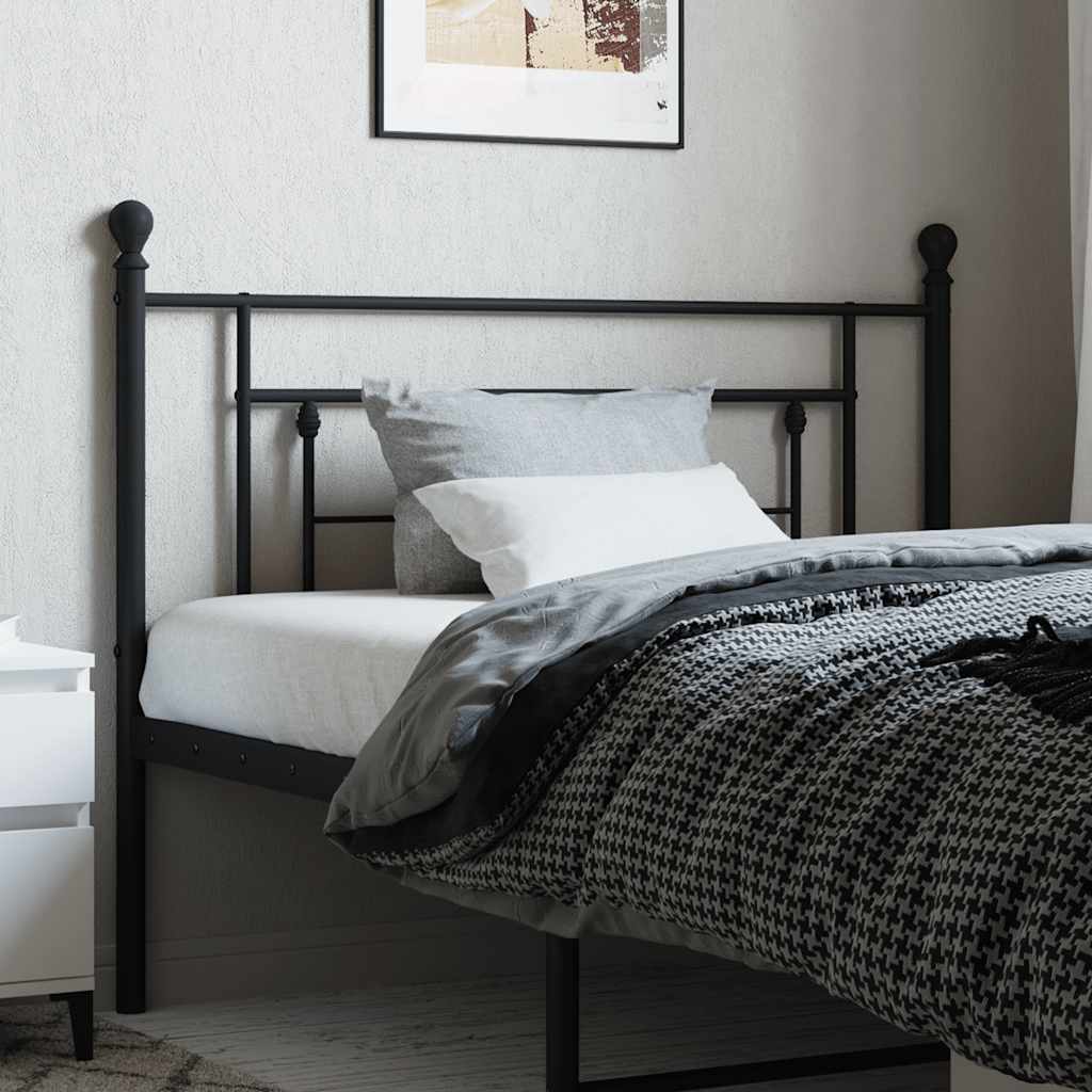 Metal Replace Headboard Black 107 cm
