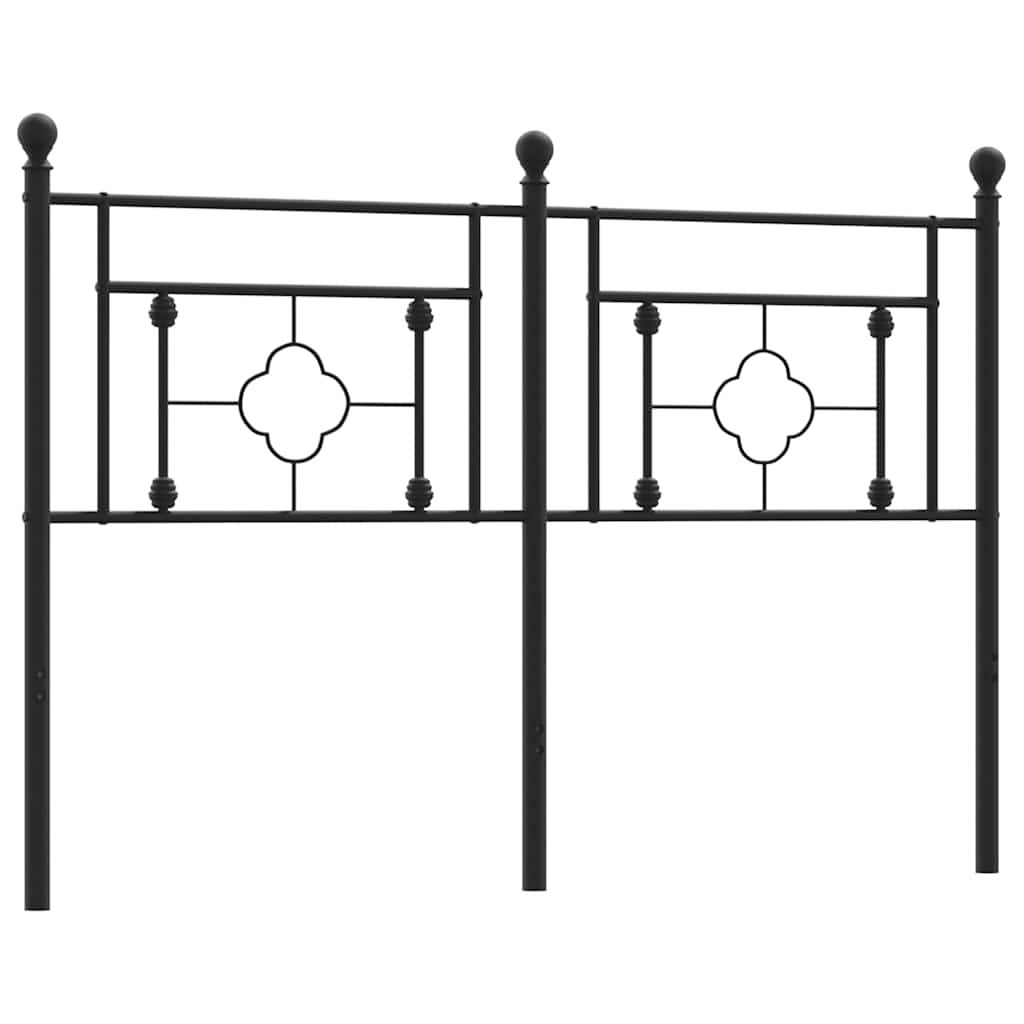 Metal Replace Headboard Black 135 cm