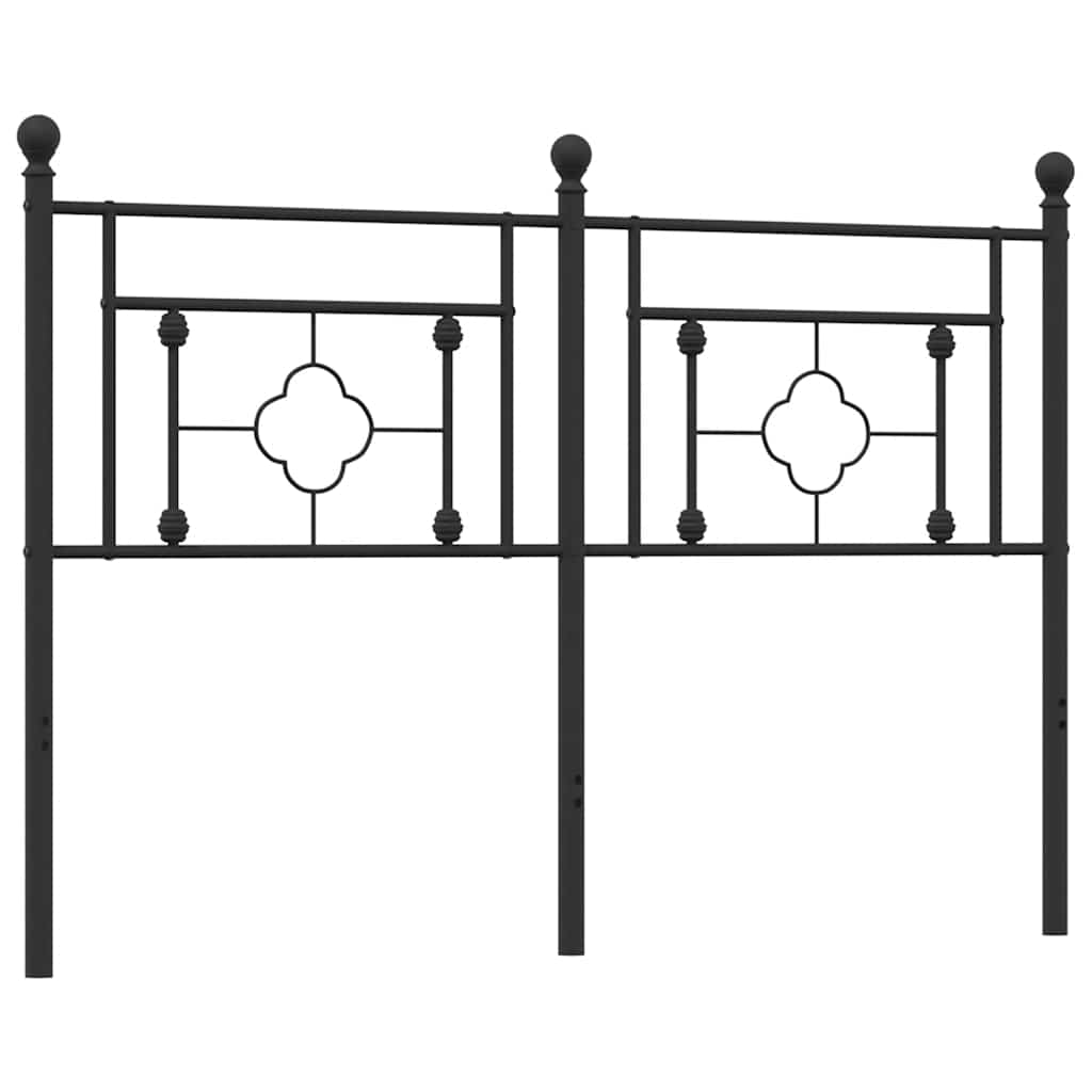 Metal Replace Headboard Black 135 cm