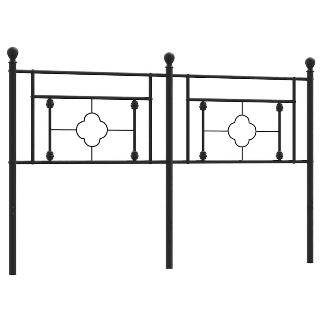 Metal Replace Headboard Black 150 cm
