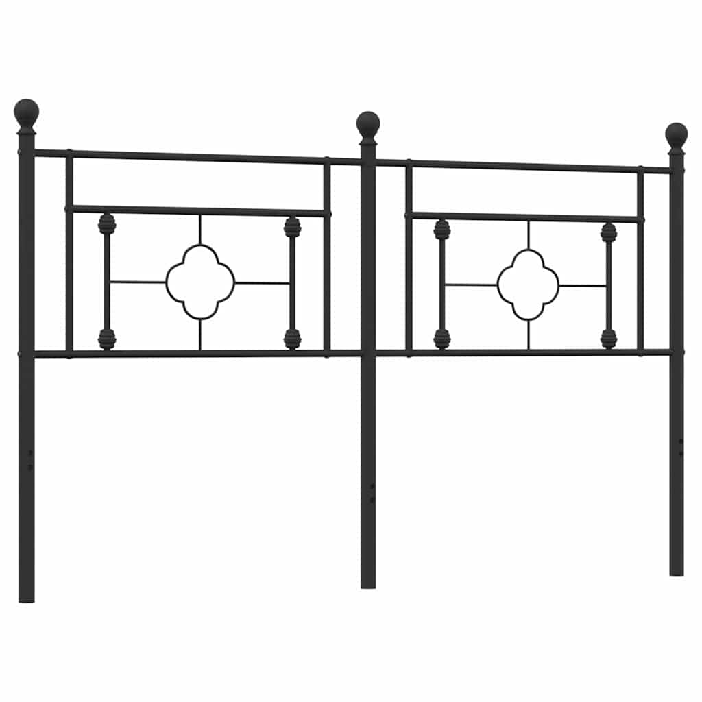 Metal Replace Headboard Black 150 cm