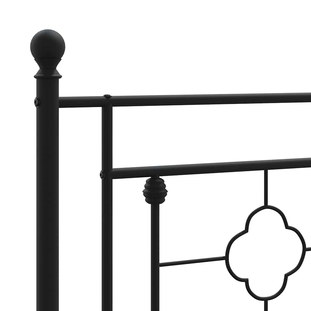 Metal Replace Headboard Black 150 cm