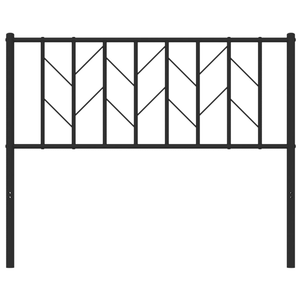 Metal Headboard Black 107 cm King Single
