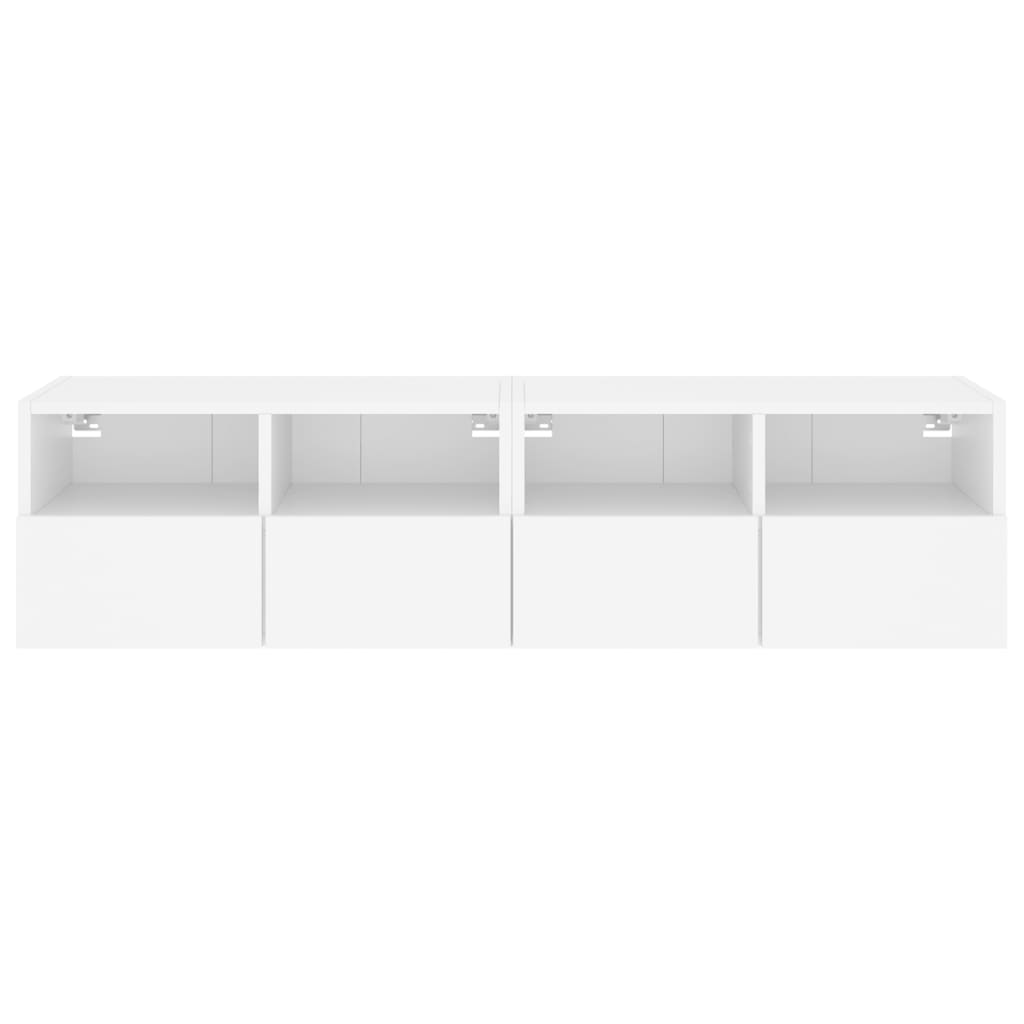 TV Wall Cabinets 2 pcs White 60x30x30 cm Engineered Wood