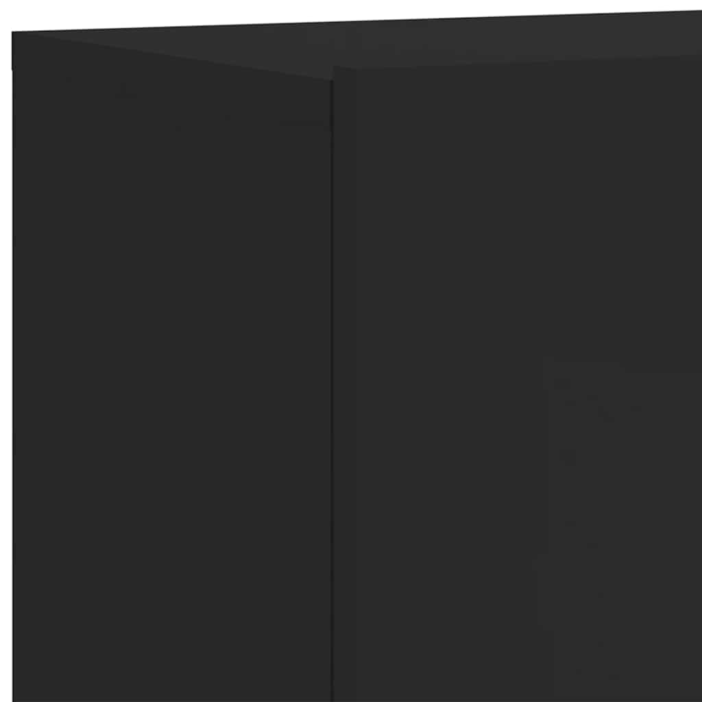 2 Piece Wall-mounted TV Cabinet Set Black 80x30x41 cm