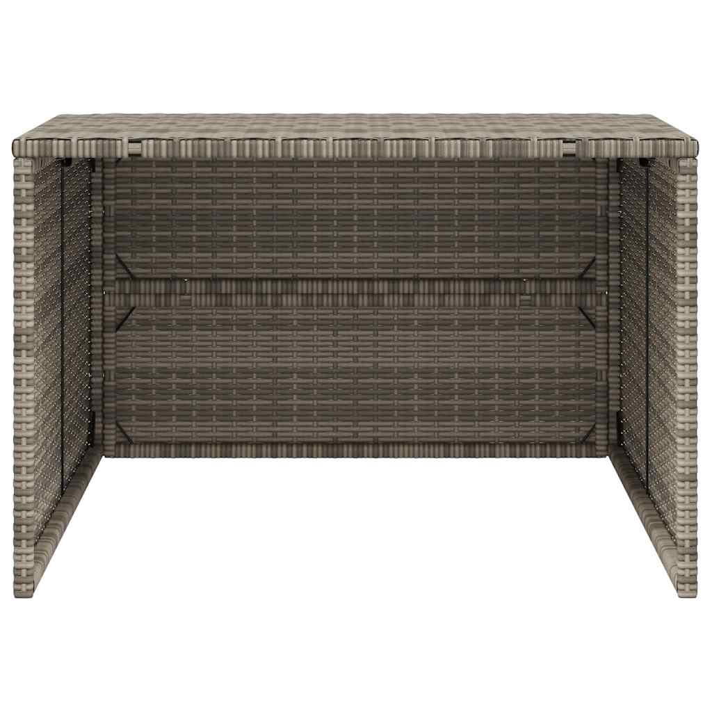 Robot Mower Garage Grey 86x90x52/57 cm Poly Rattan
