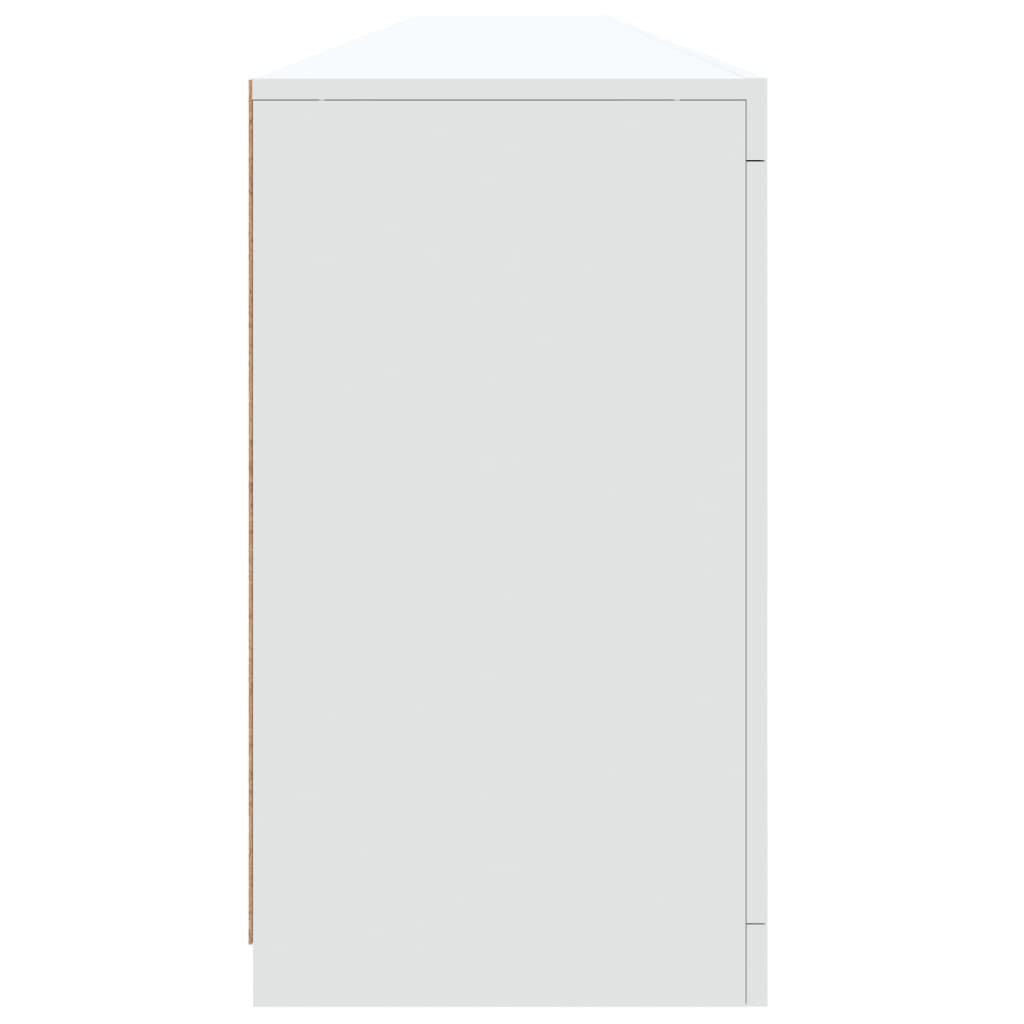 Sideboard with LED Lights White 283x37x67 cm