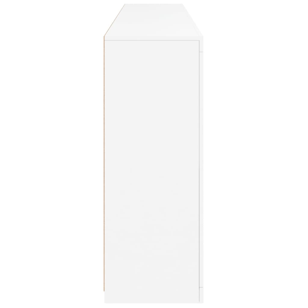 Sideboard with LED Lights White 202x37x100 cm