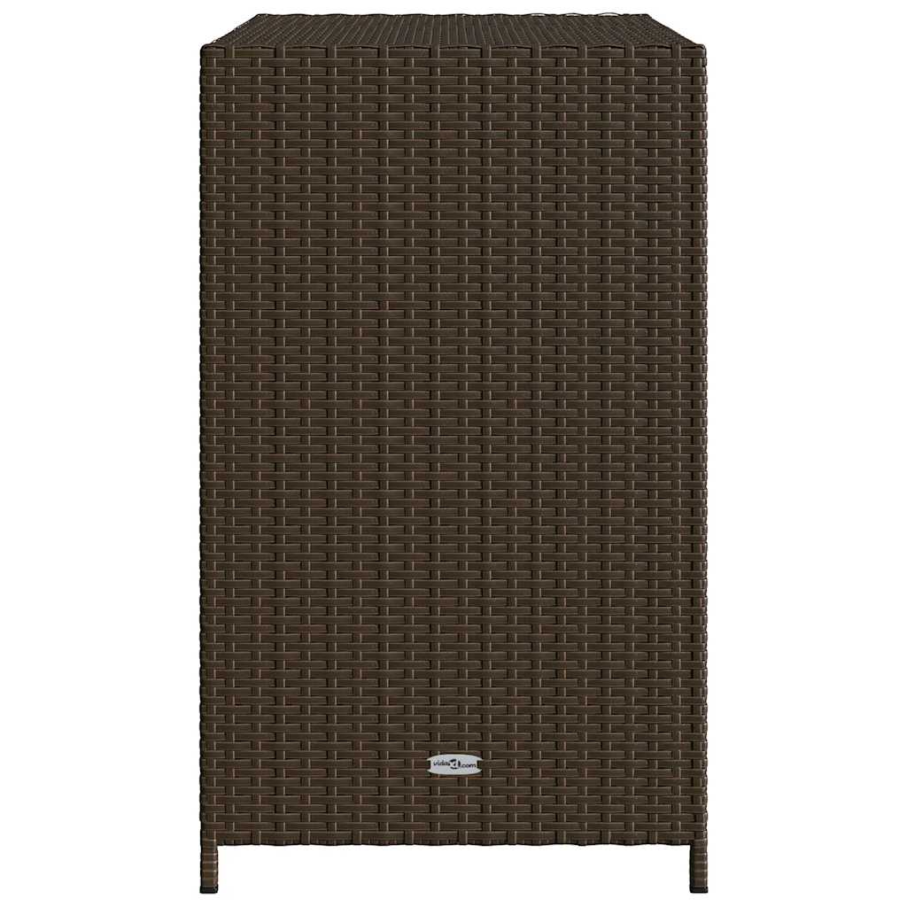 Garden Storage Cabinet Brown 83x45x76 cm Poly Rattan