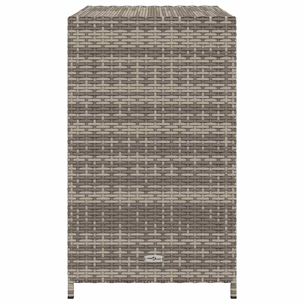 Garden Storage Cabinet Grey 83x45x76 cm Poly Rattan