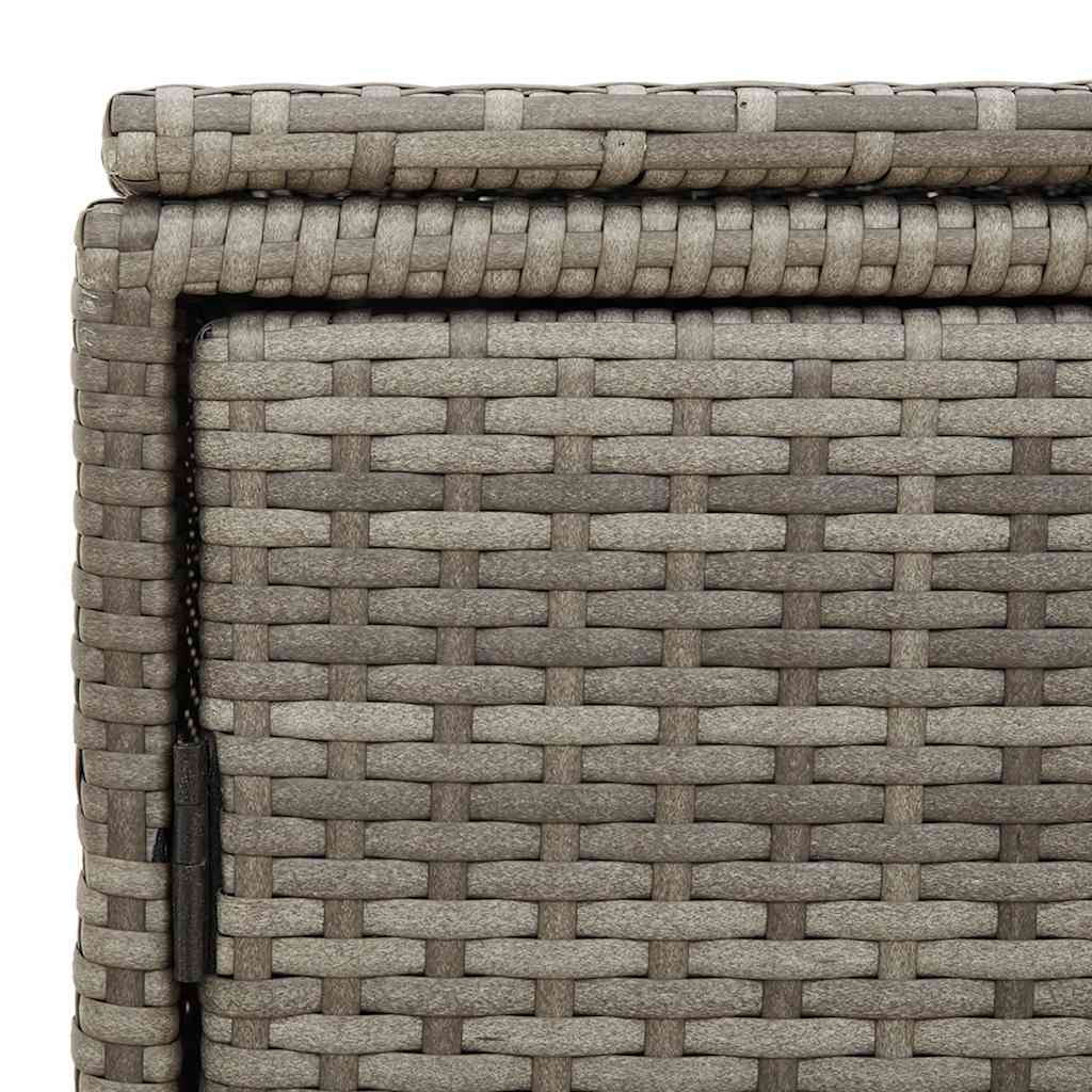 Garden Storage Cabinet Grey 110x55x60.5 cm Poly Rattan
