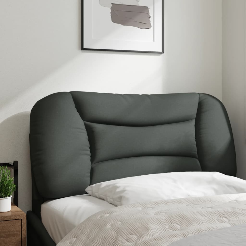 Headboard Cushion "Hvar" Dark Grey 90 cm Fabric
