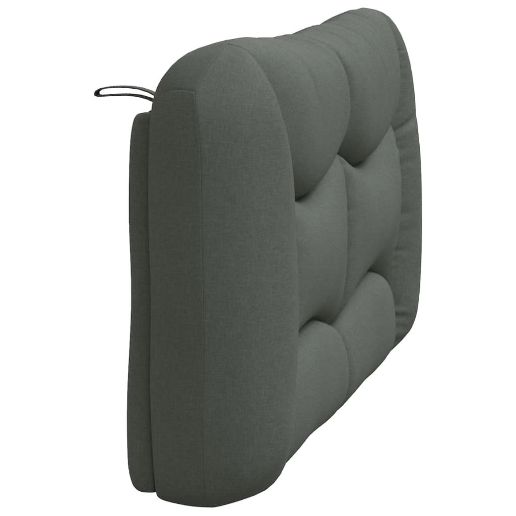 Headboard Cushion "Hvar" Dark Grey 137 cm Double Fabric