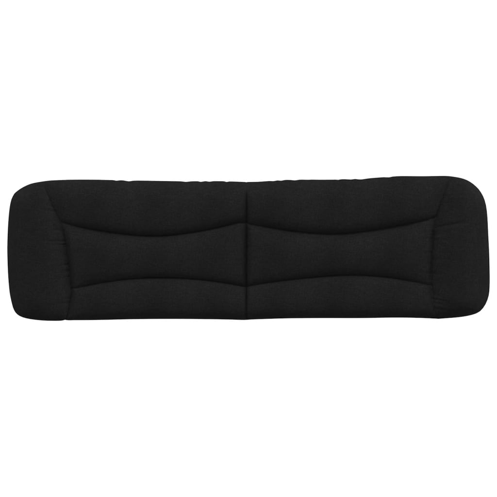 Headboard Cushion "Hvar" Black 180 cm Fabric