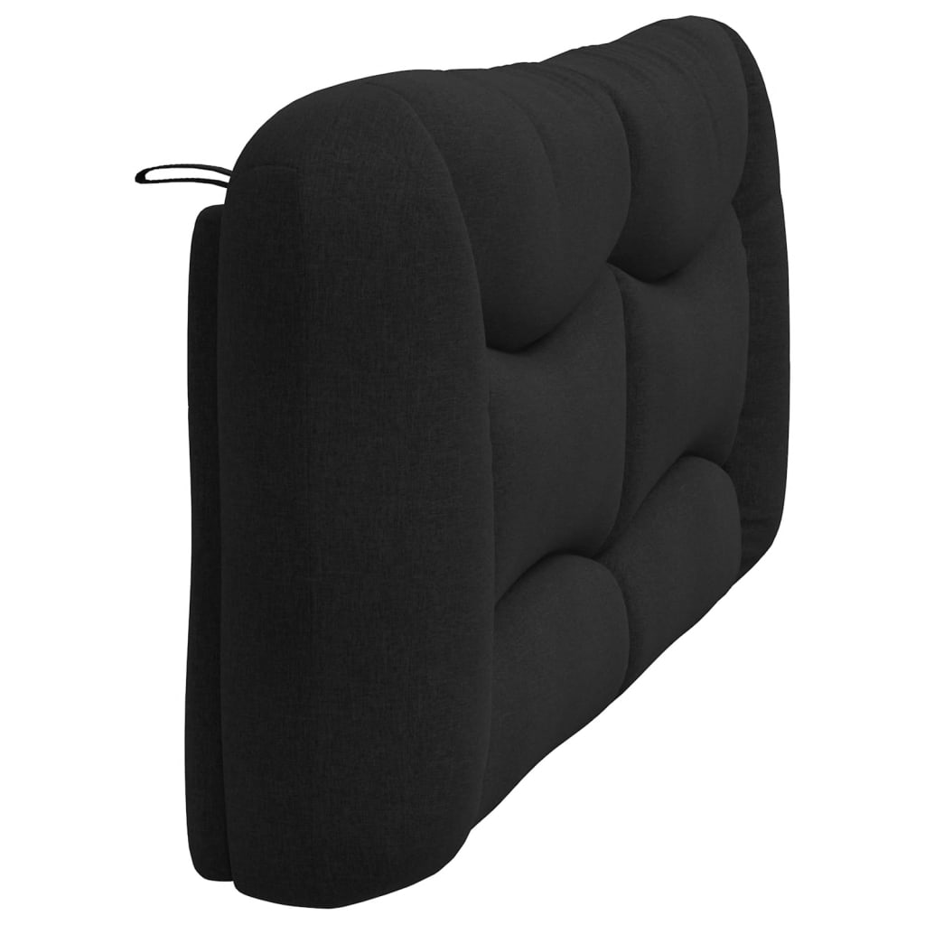 Headboard Cushion "Hvar" Black 180 cm Fabric