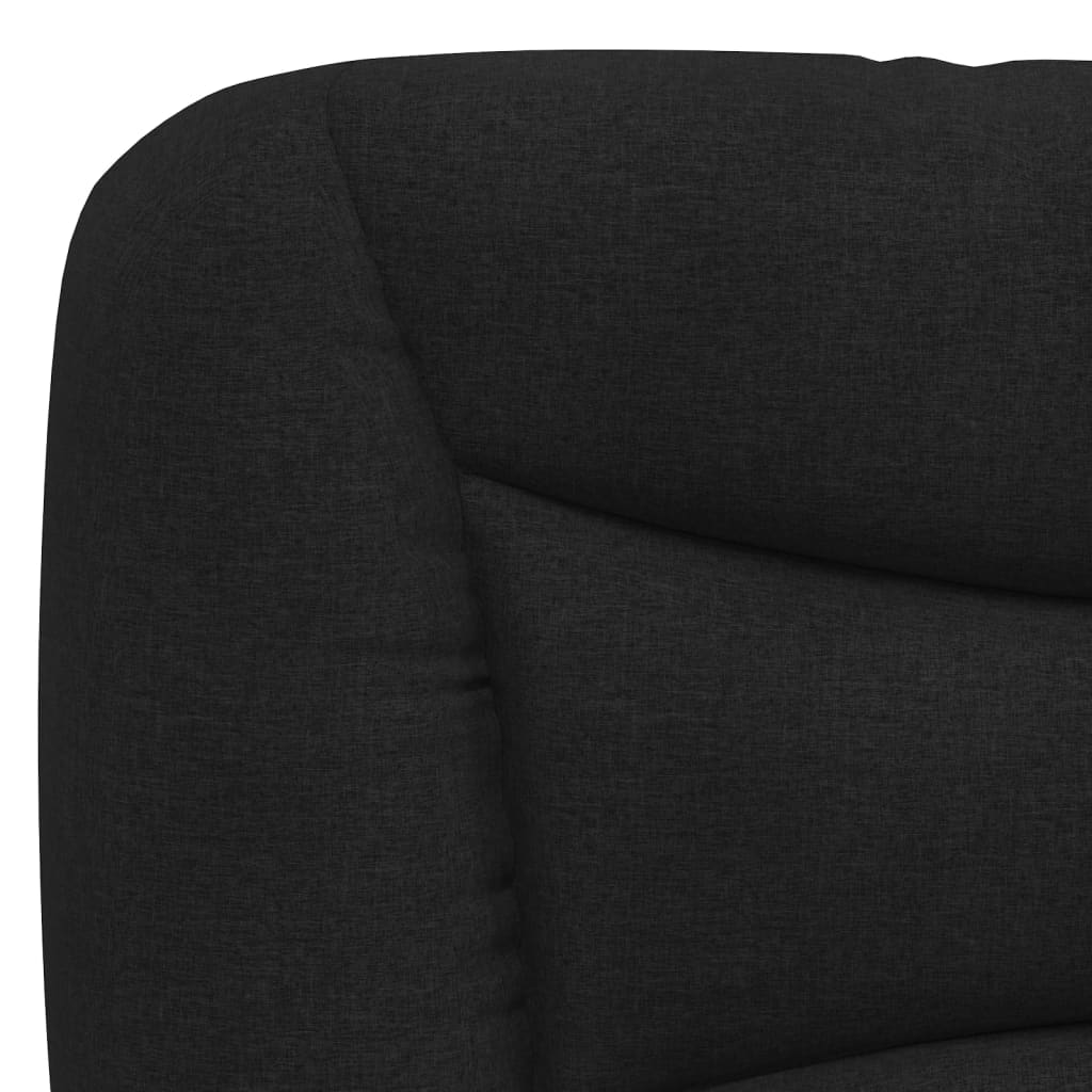Headboard Cushion "Hvar" Black 180 cm Fabric