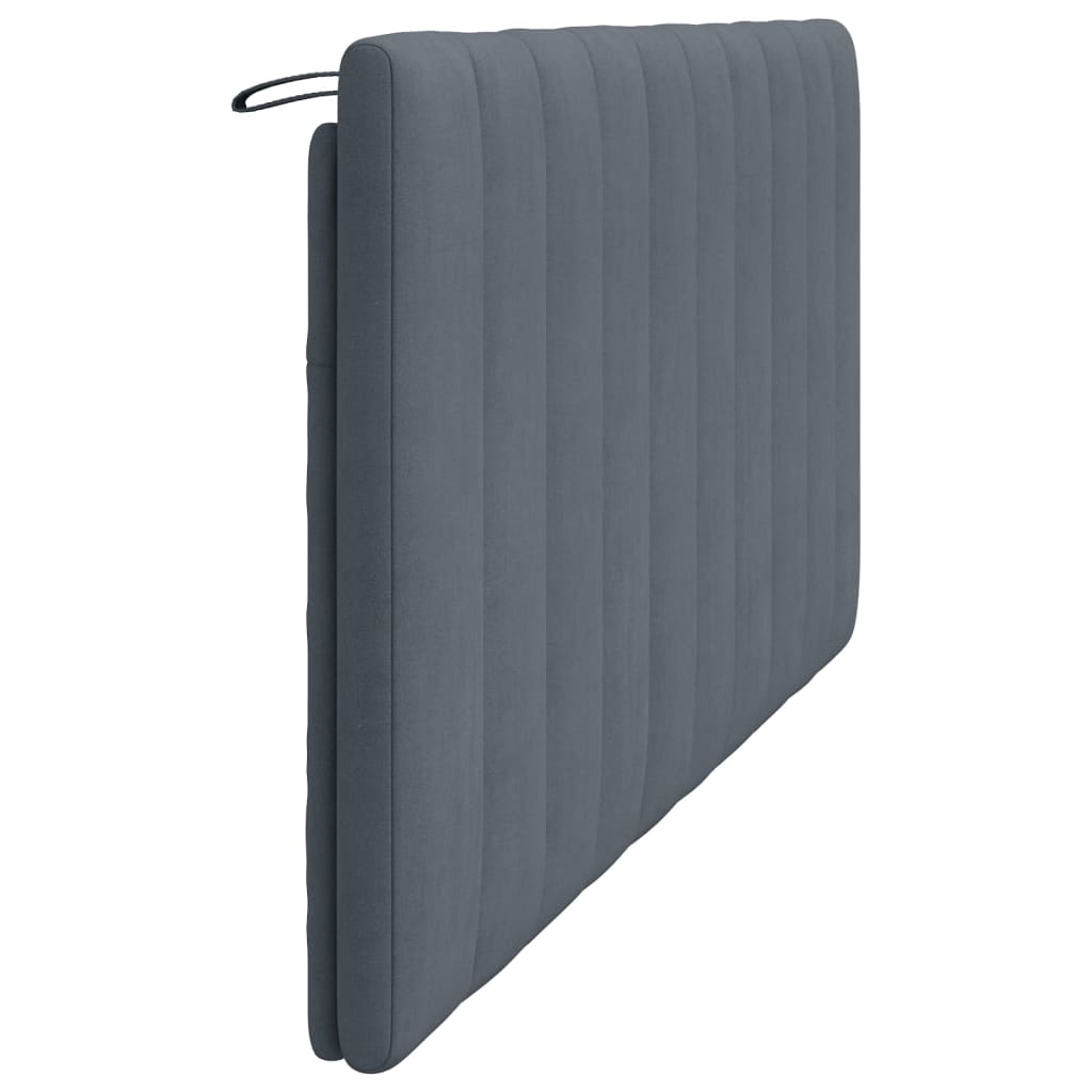 Headboard Cushion "Hanko" Dark Grey 180 cm Velvet