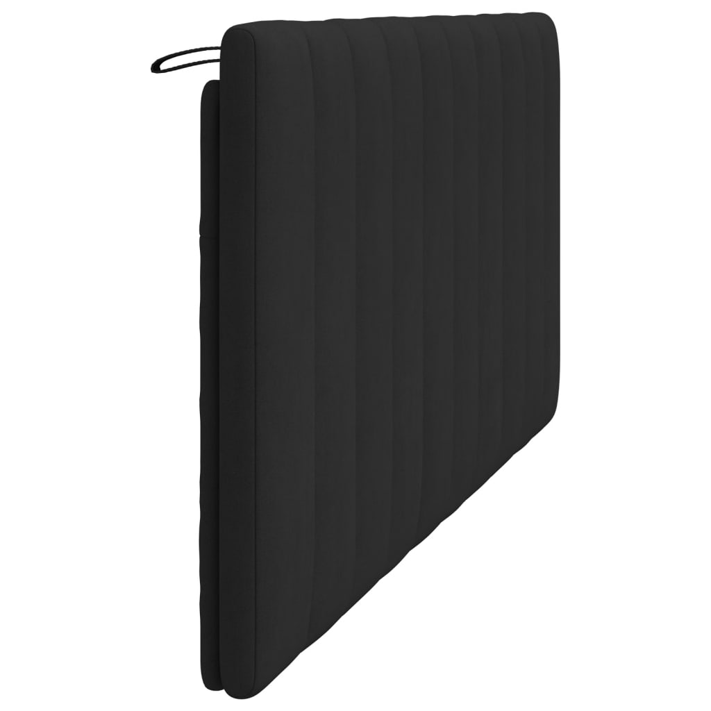 Headboard Cushion "Hanko" Black 180 cm Velvet