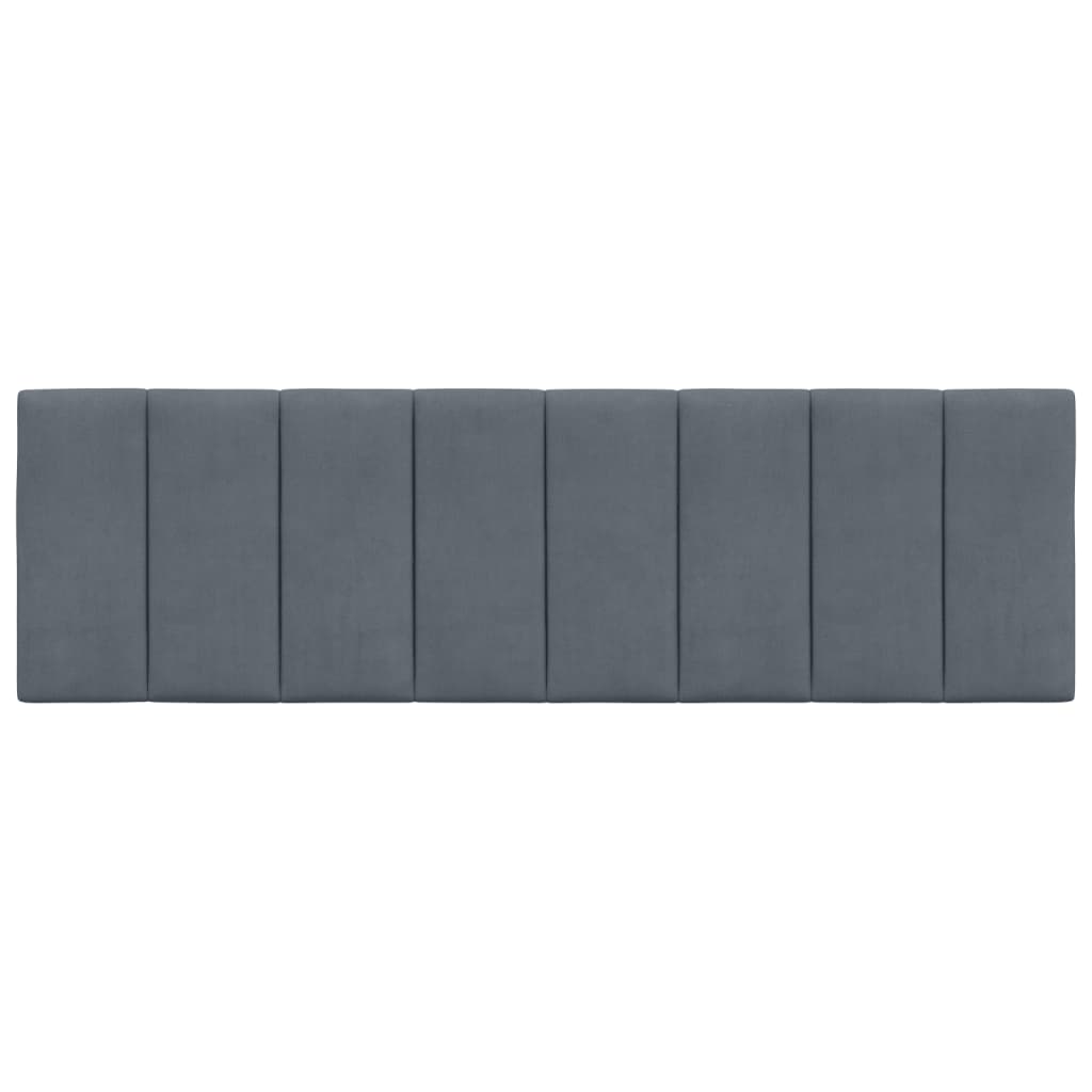 Headboard Cushion "Hanko" Dark Grey 152 cm Queen Velvet