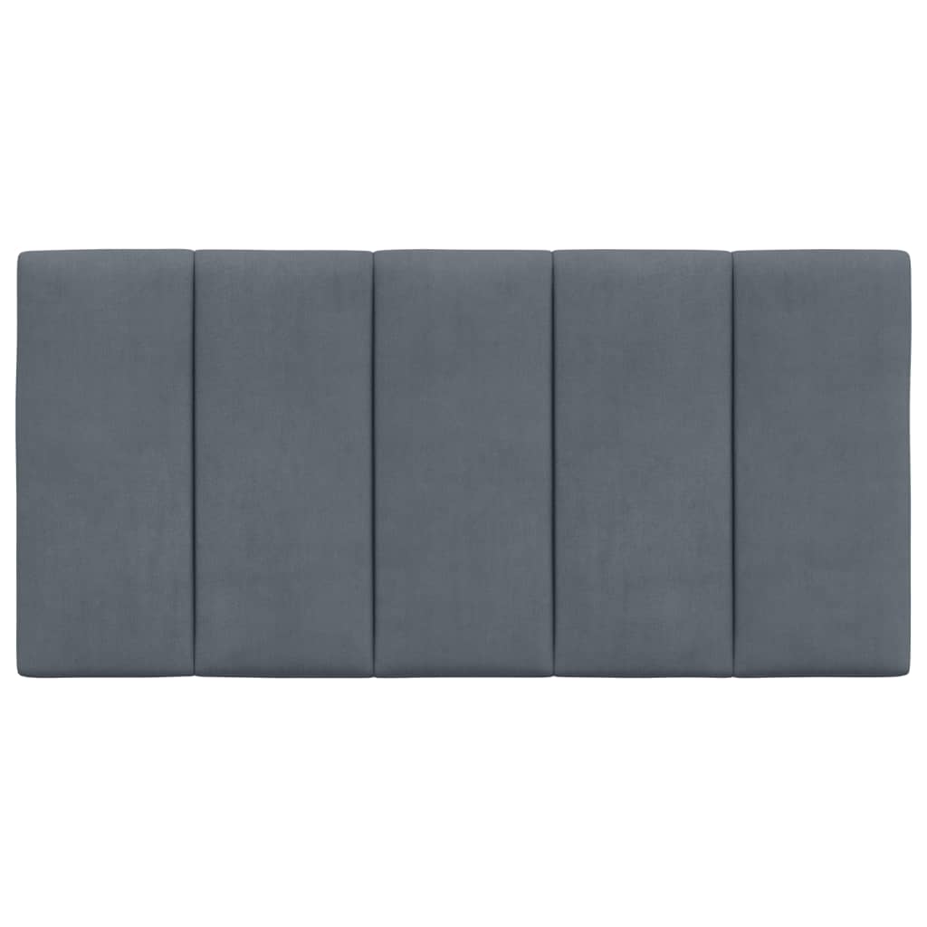 Headboard Cushion "Hanko" Dark Grey 107 cm King Single Velvet
