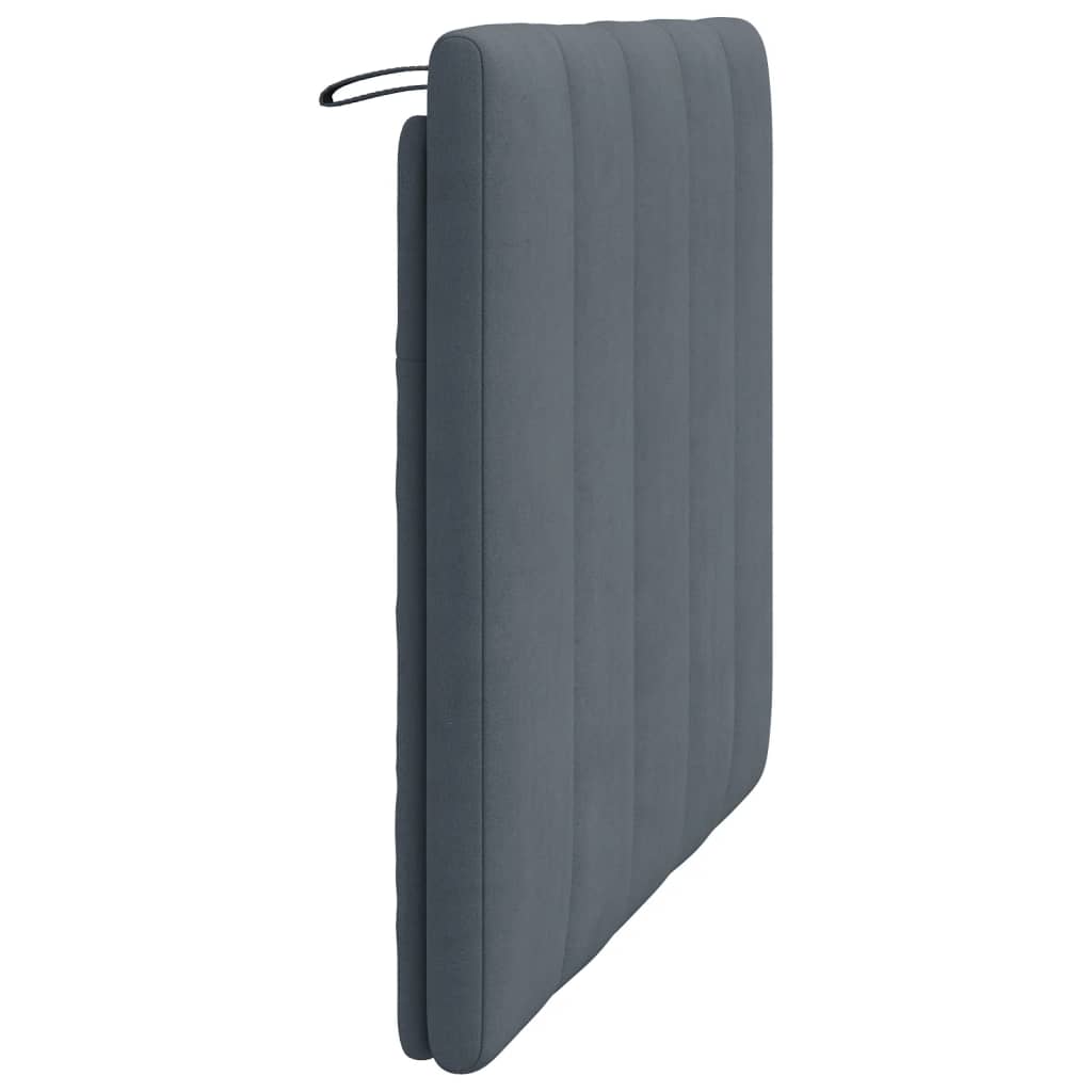 Headboard Cushion "Hanko" Dark Grey 107 cm King Single Velvet