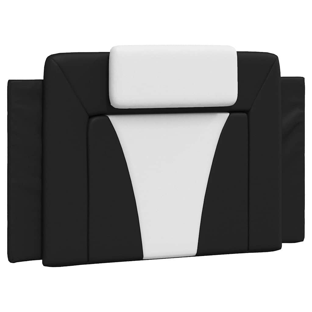 Headboard Cushion "Viana" Black and White 90 cm Faux Leather