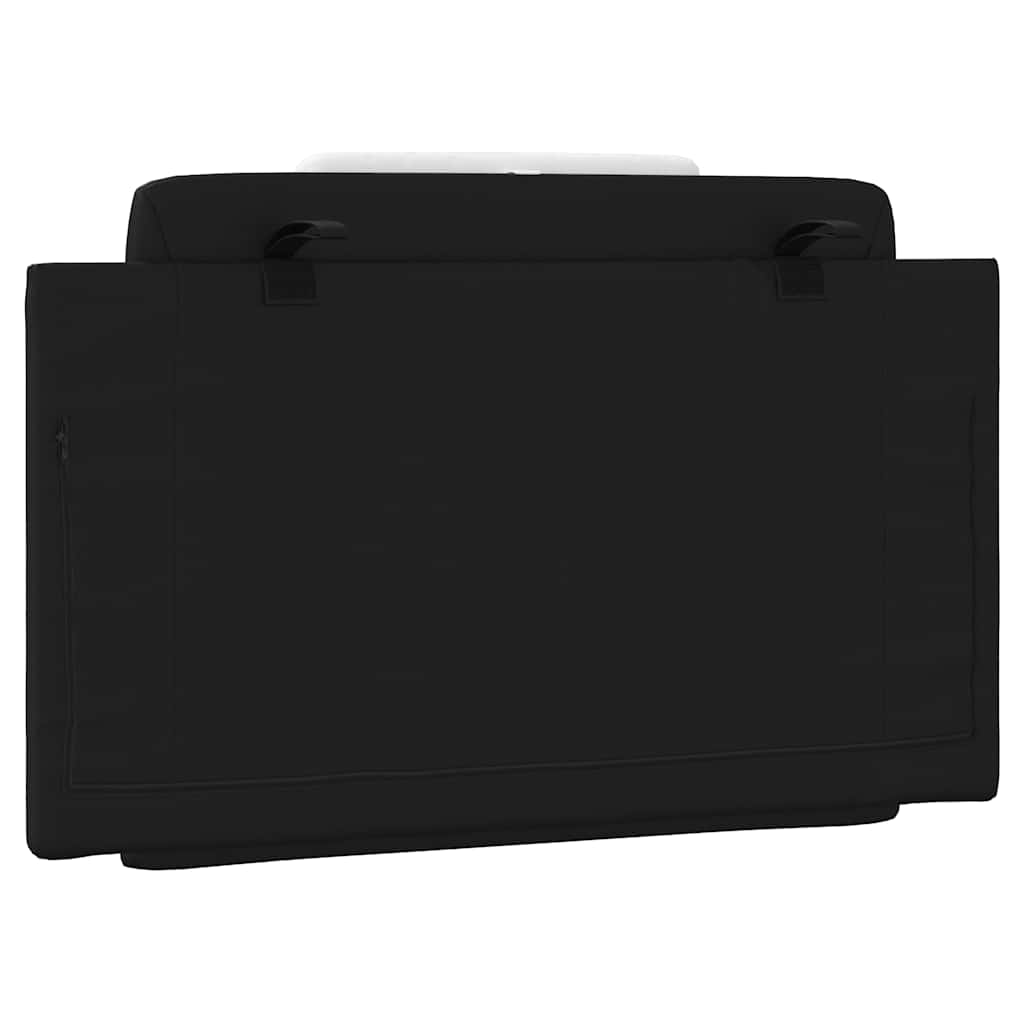 Headboard Cushion "Viana" Black and White 90 cm Faux Leather