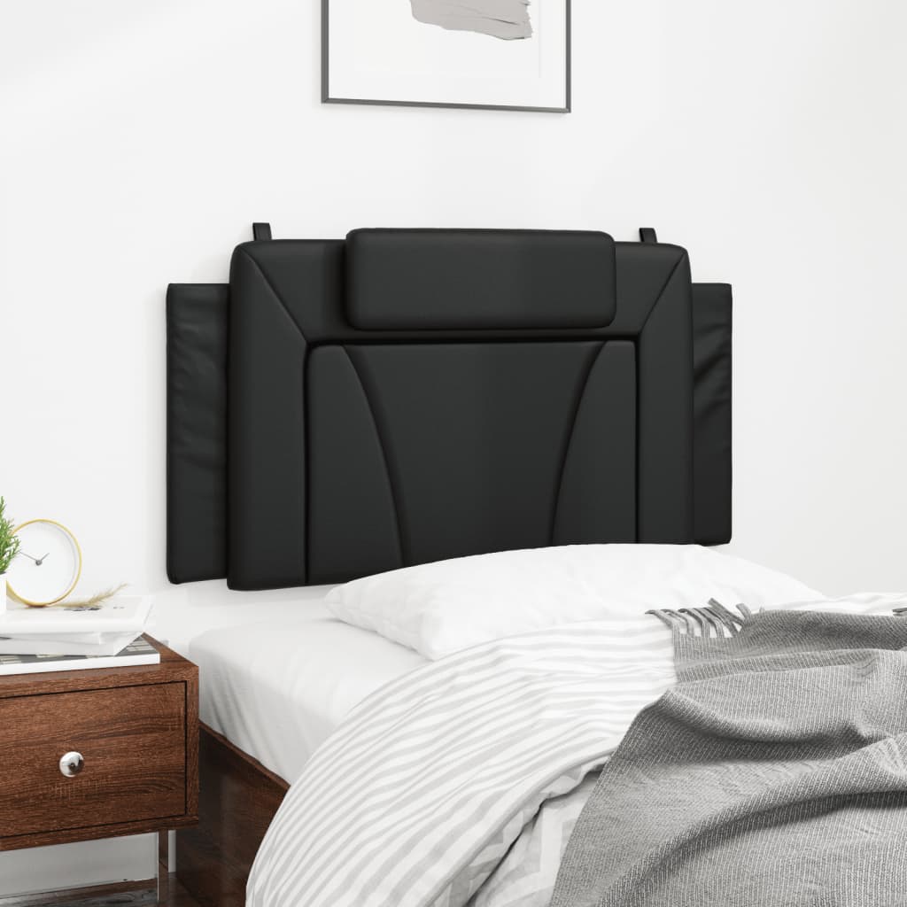 Headboard Cushion "Viana" Black 107 cm King Single Faux Leather
