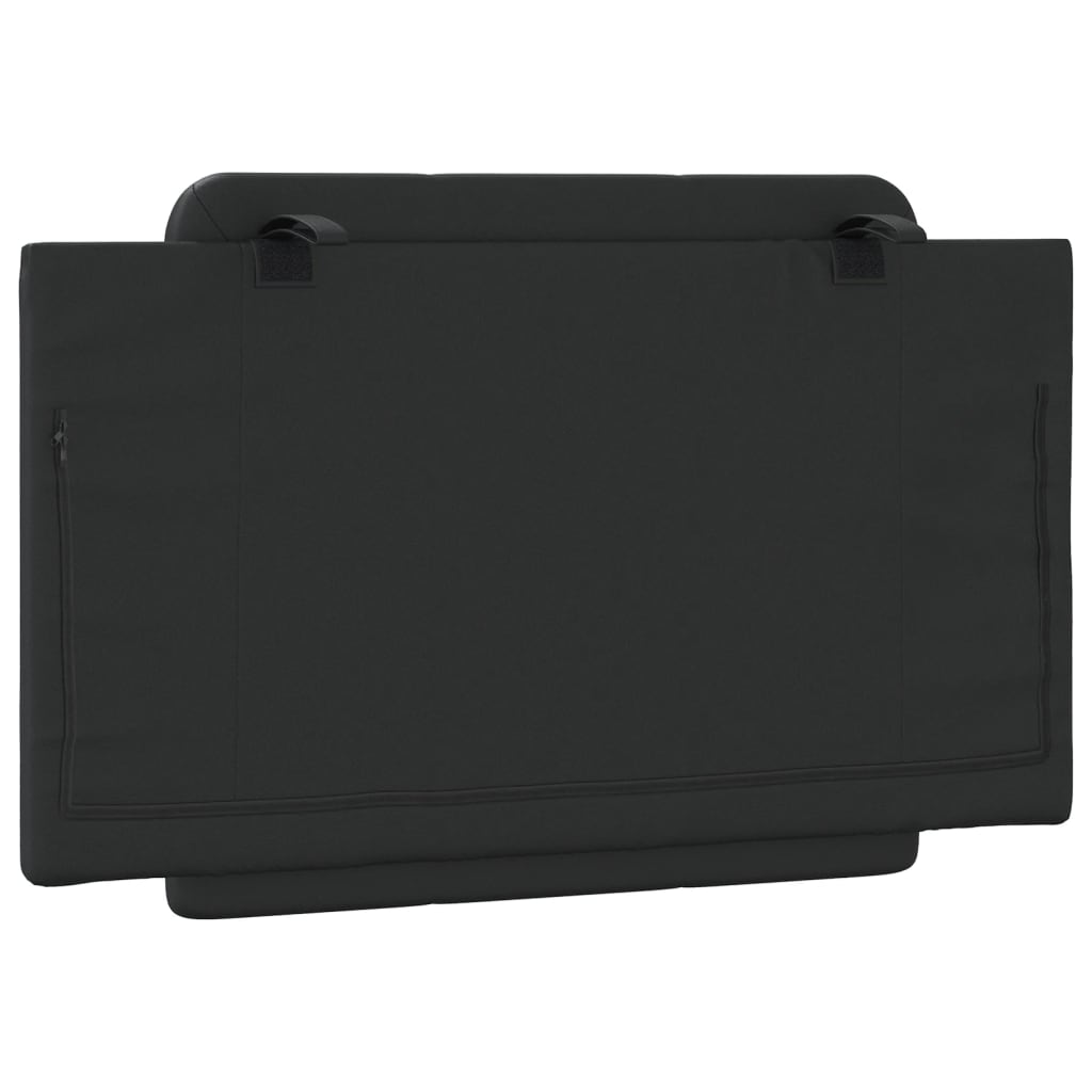 Headboard Cushion "Zadar" Black 90 cm Faux Leather