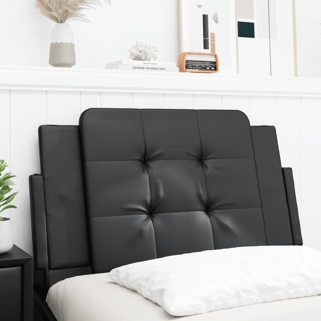Headboard Cushion "Zadar" Black 90 cm Faux Leather