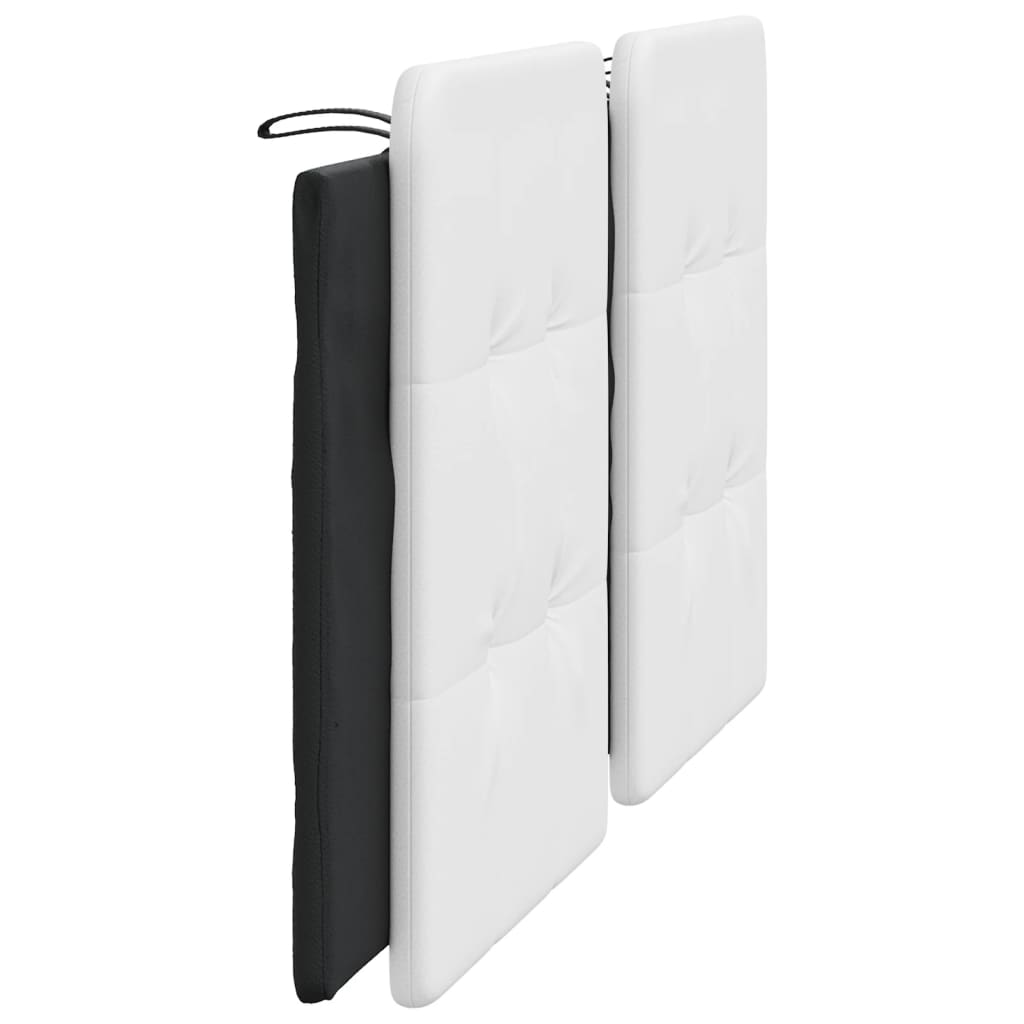 Headboard Cushion "Zadar" White and Black 180 cm Faux Leather