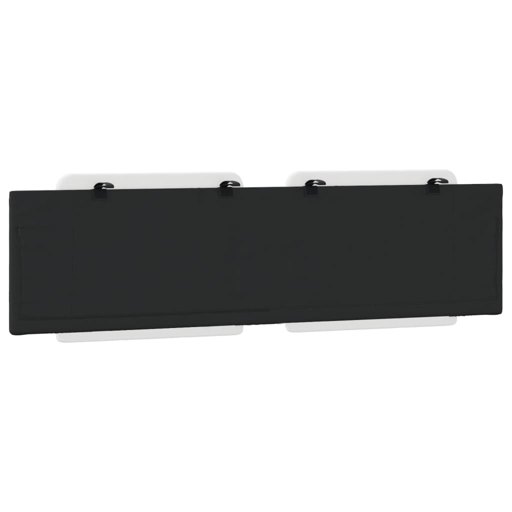 Headboard Cushion "Zadar" White and Black 180 cm Faux Leather