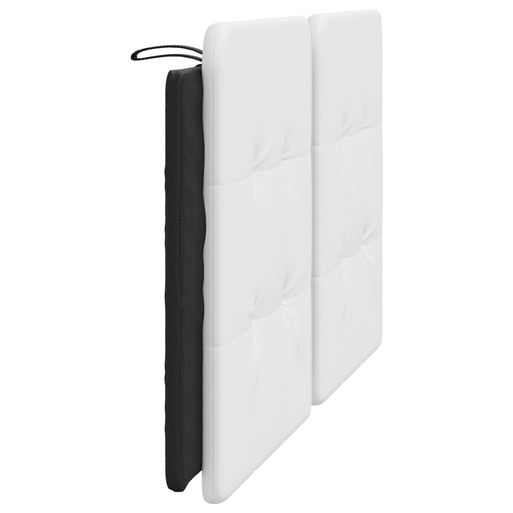 Headboard Cushion "Zadar" White and Black 152 cm Queen Faux Leather