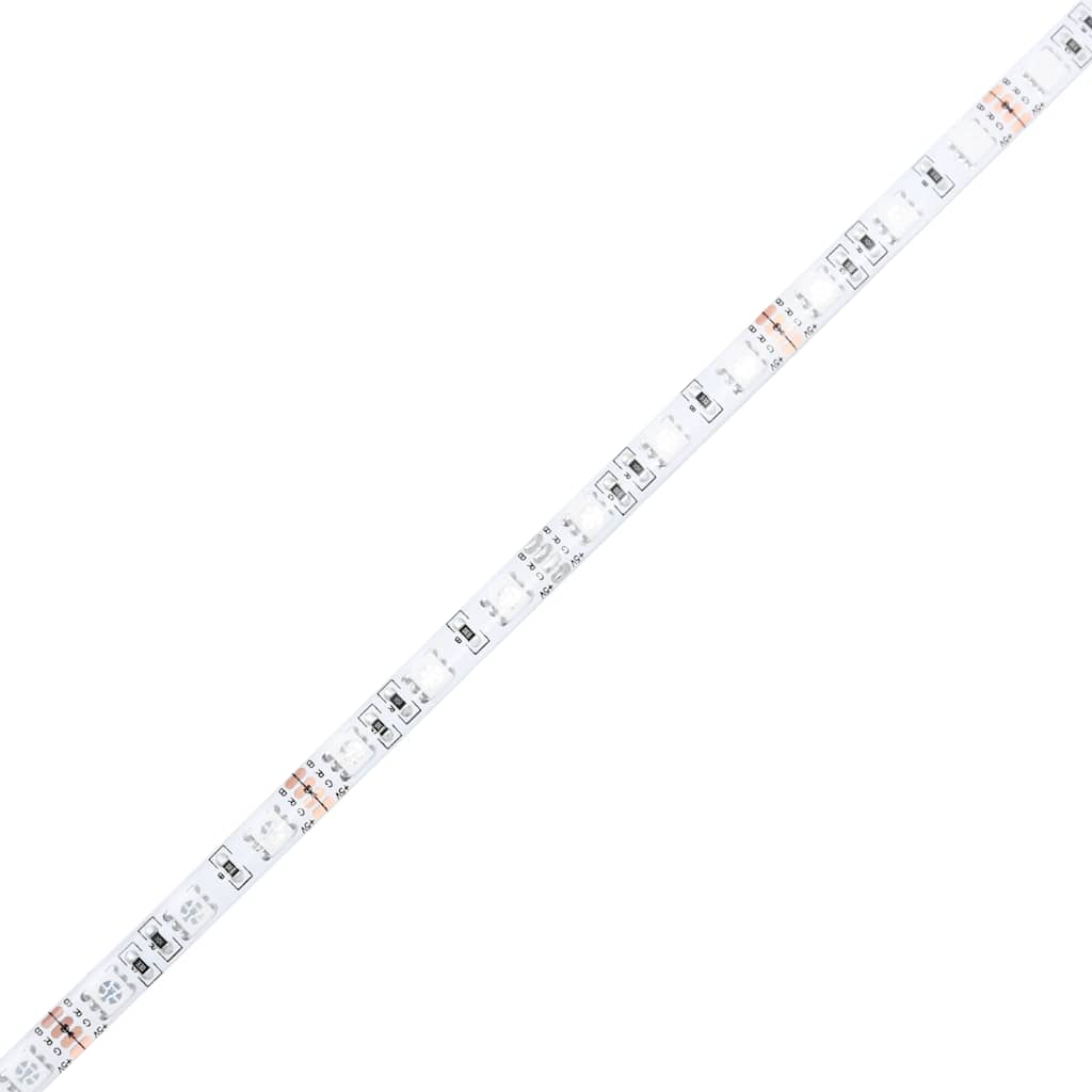 Bed Frame with LED without Mattress Sonoma Oak 135x190 cm