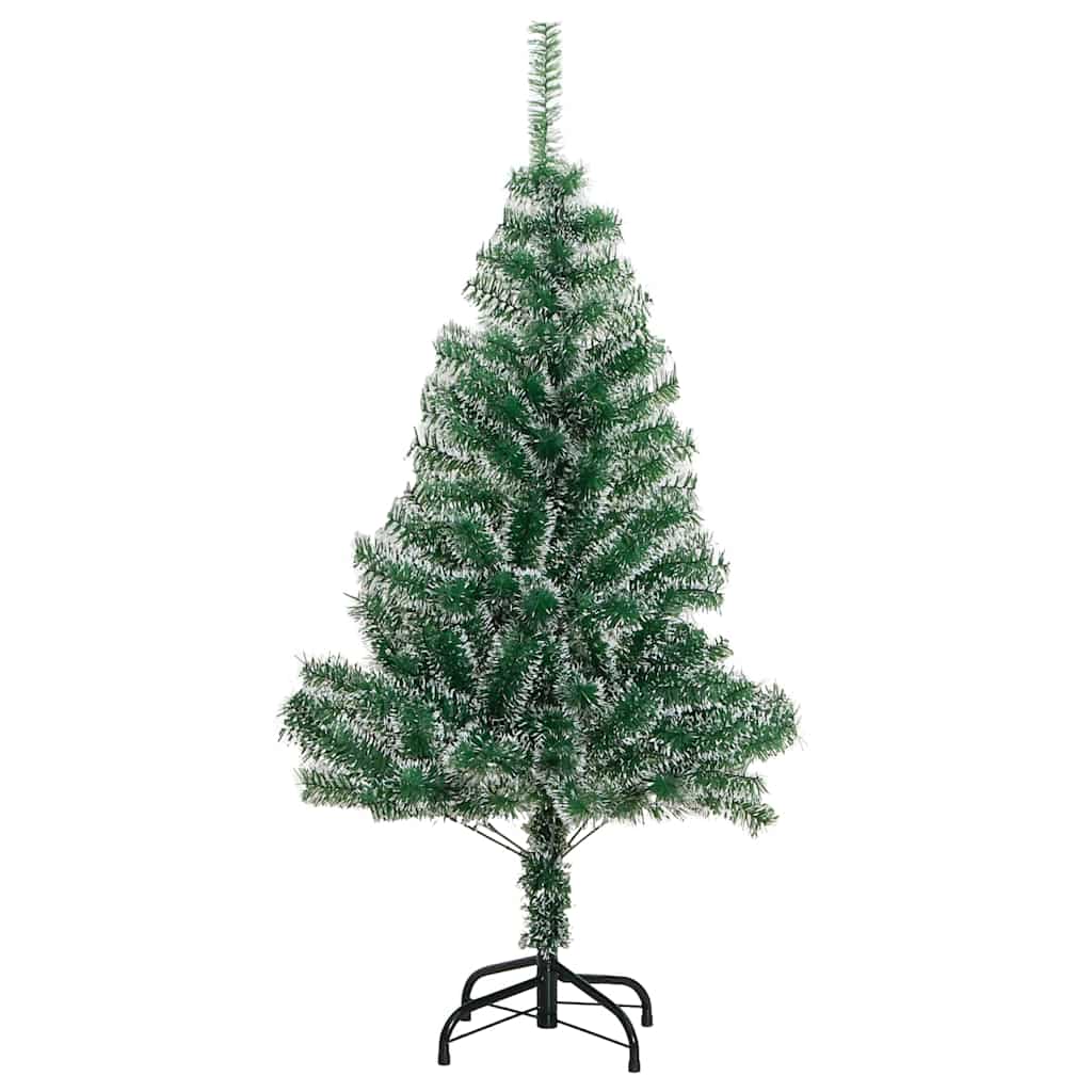 Artificial Christmas Tree with 150 LEDs&Ball Set&Flocked Snow 120 cm