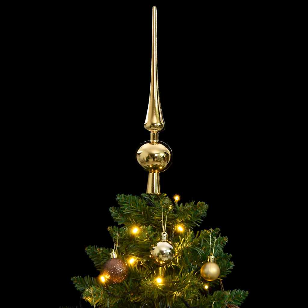Artificial Hinged Christmas Tree with 150 LEDs & Ball Set 120 cm