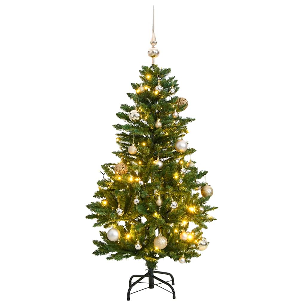 Artificial Hinged Christmas Tree with 150 LEDs & Ball Set 150 cm