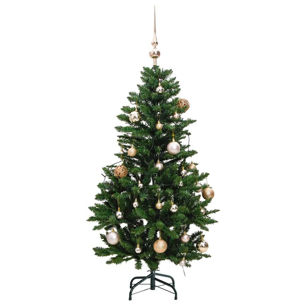 Artificial Hinged Christmas Tree with 150 LEDs & Ball Set 150 cm