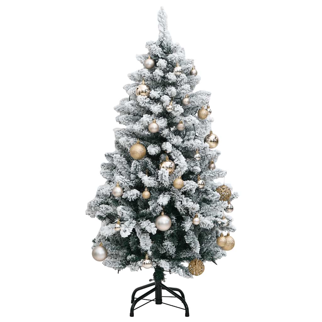 Artificial Hinged Christmas Tree with 150 LEDs & Ball Set 120 cm