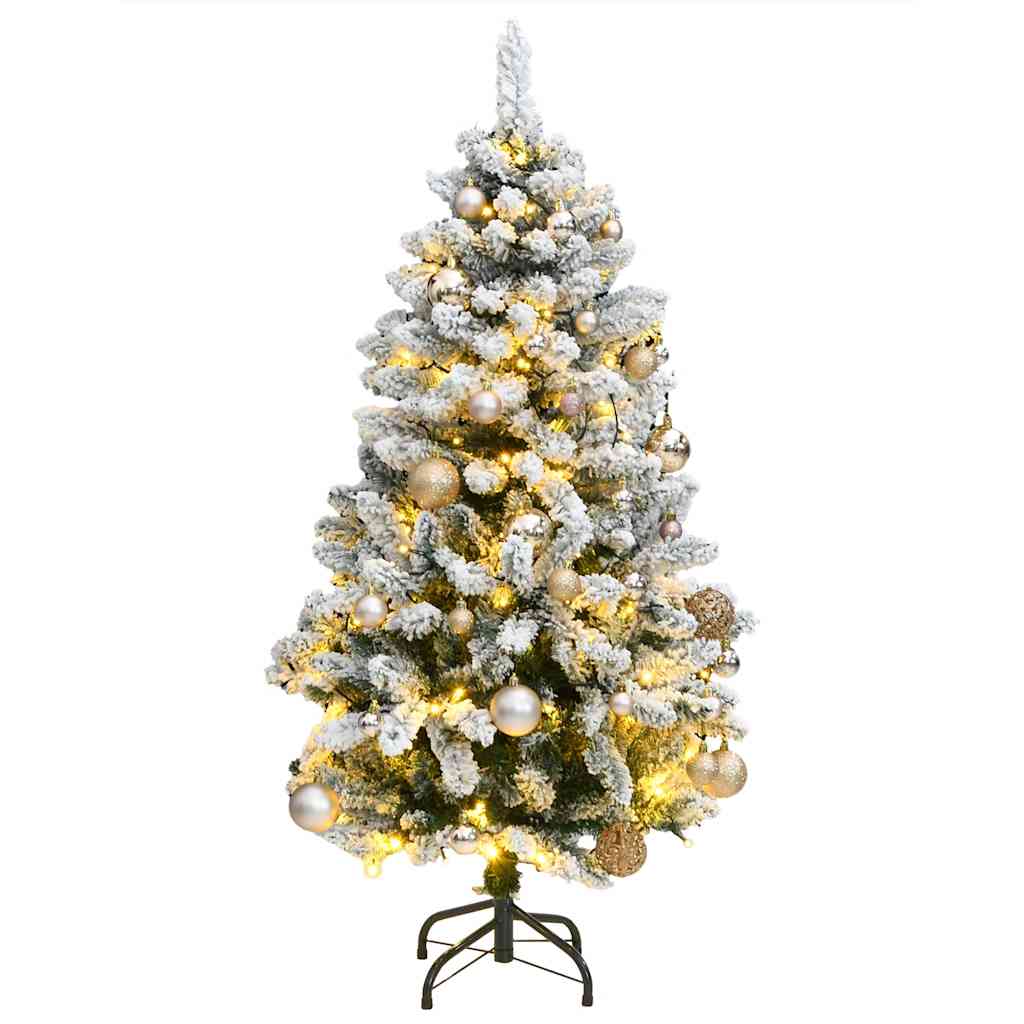 Artificial Hinged Christmas Tree with 150 LEDs & Ball Set 150 cm