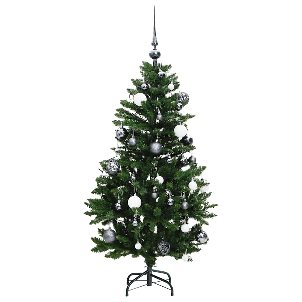 Artificial Hinged Christmas Tree with 150 LEDs & Ball Set 120 cm