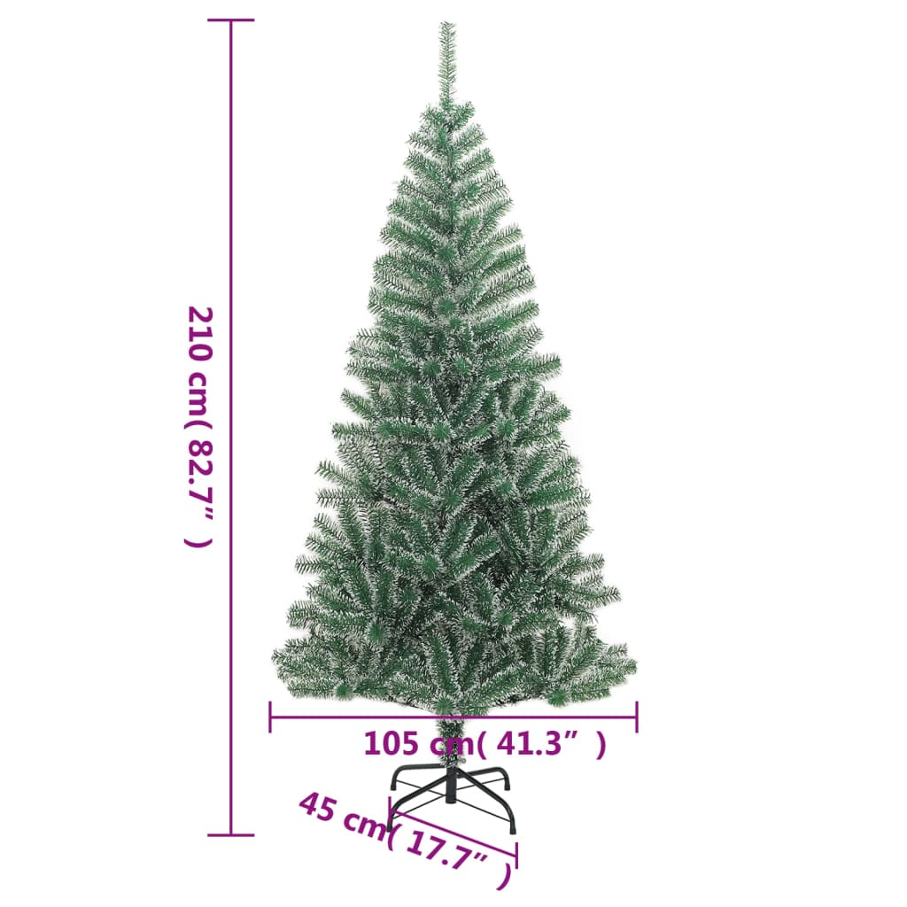 Artificial Christmas Tree 300 LEDs & Flocked Snow 210 cm